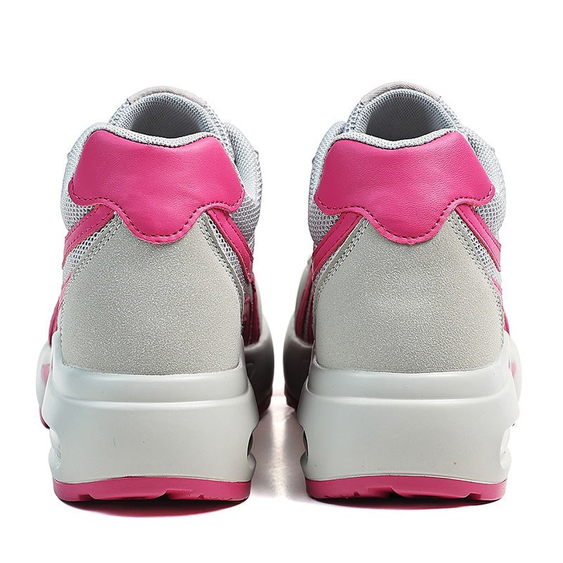 Women's Fashion Platform Sneakers with Visible Air Cushion and Breathable Mesh Upper Mune Fashion