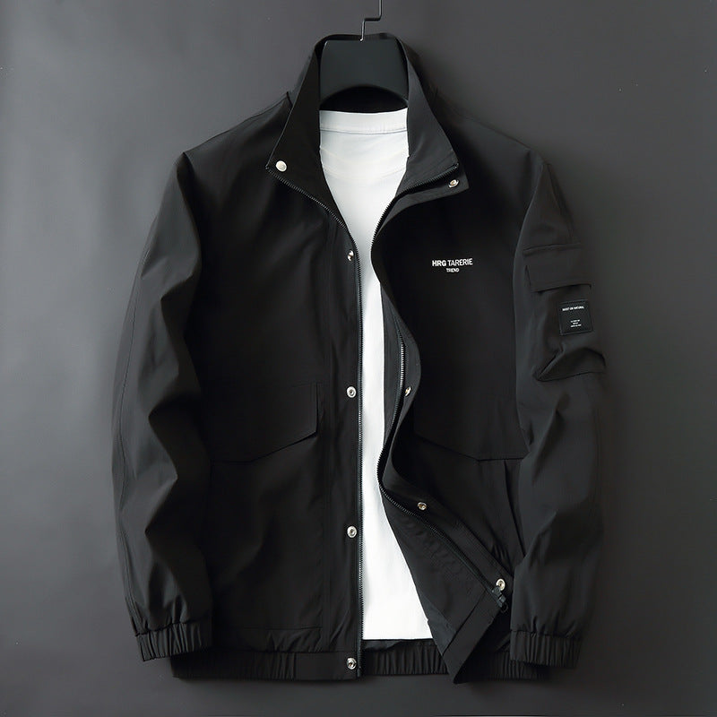 Men's functional field jacket with standing collar, arm pocket, and flap pockets Mune Fashion