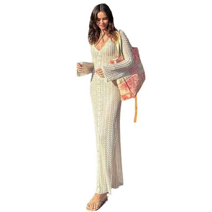 Women's Transparent Crochet Bathrobe Mune Fashion