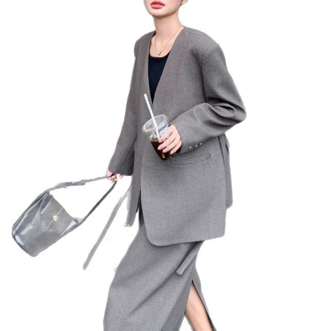 Women Elegant Oversized Blazer with Pockets Mune Fashion