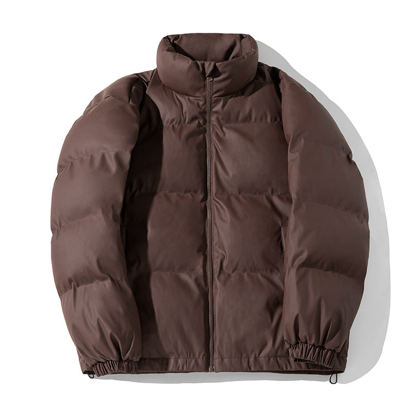 Unisex Padded Short Jacket in Boxy Puffer Style with High Stand-Up Collar and Drawstring Hem Mune Fashion