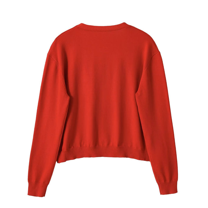 Women's Deep Cut Cropped Cardigan with Full Button Placket Mune Fashion