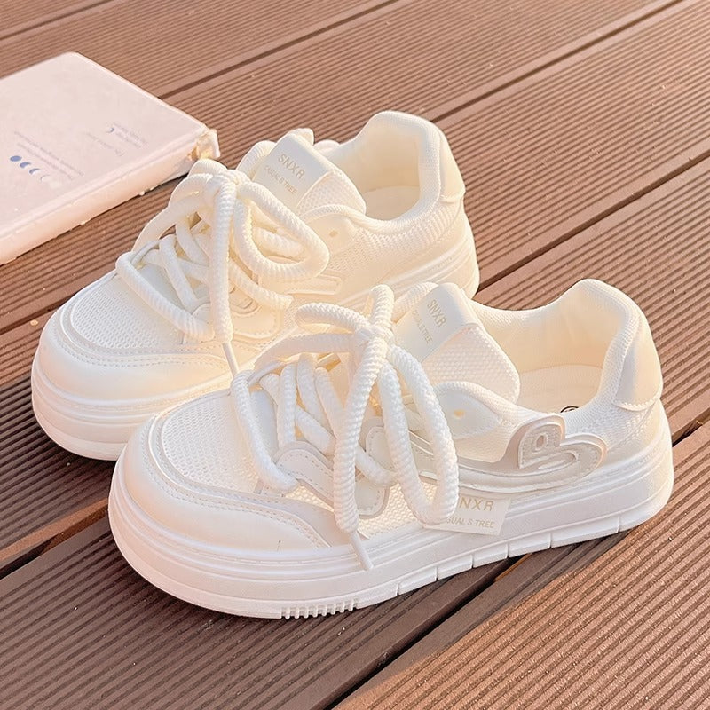 Women's Air Pump Sneakers with Cushioned Sole and Breathable Upper Material Mune Fashion