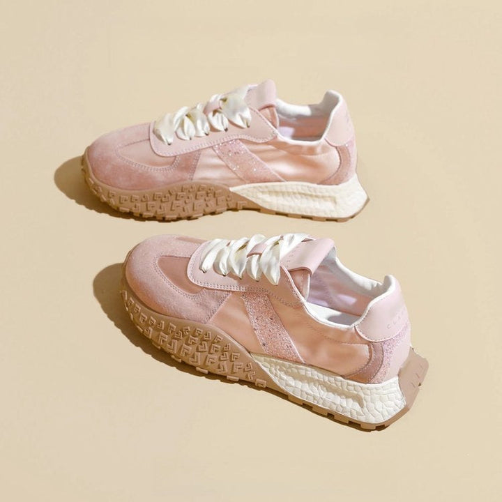 Women's Sporty Sneakers with Glittering Accents and Futuristic Design Mune Fashion