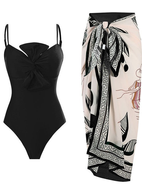 Women's swimsuit with elegant wrap skirt Mune Fashion
