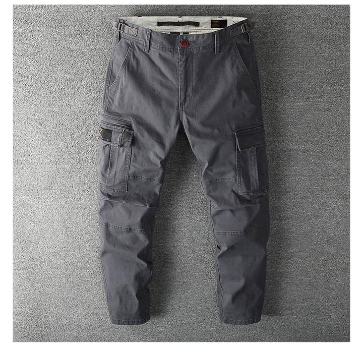 Men's robust cotton cargo pants with reinforced knees and adjustable waistband Mune Fashion