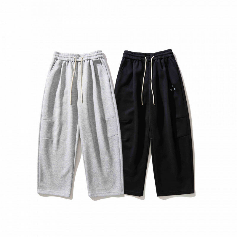 Unisex Wide Relaxed Jogging Pants made of French Terry with high elastic waistband and drawstring Mune Fashion