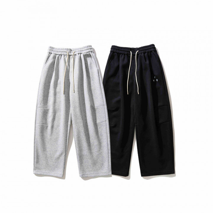 Unisex Wide Relaxed Jogging Pants made of French Terry with high elastic waistband and drawstring Mune Fashion