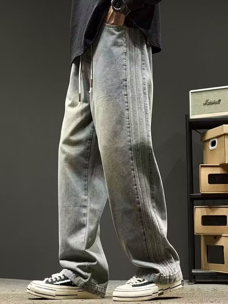 Men's loose-cut jeans with side seams Mune Fashion