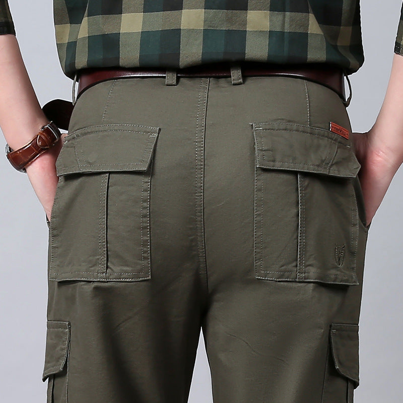 Men's cargo pants with multiple flap pockets and sturdy cotton blend Mune Fashion