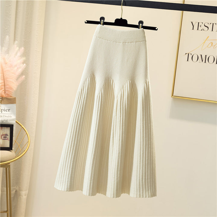 Women's Elegant Pleated Maxi Skirt with Voluminous Hem Mune Fashion