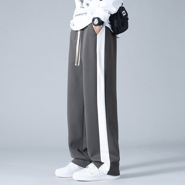 Men's sporty and casual joggers with side stripes