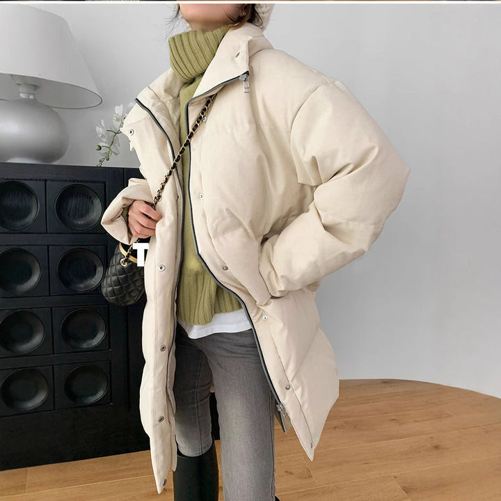 Women's Stylish Quilted Jacket with High Collar Mune Fashion 1789268422