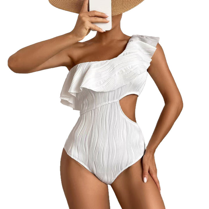 Women One-Sided Swimsuit with Elegant Cut Mune Fashion