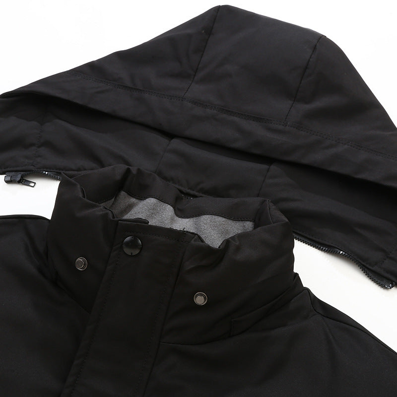 Men's Modern Functional Parka with Hood, Water-Repellent Surface and Concealed Zipper Mune Fashion