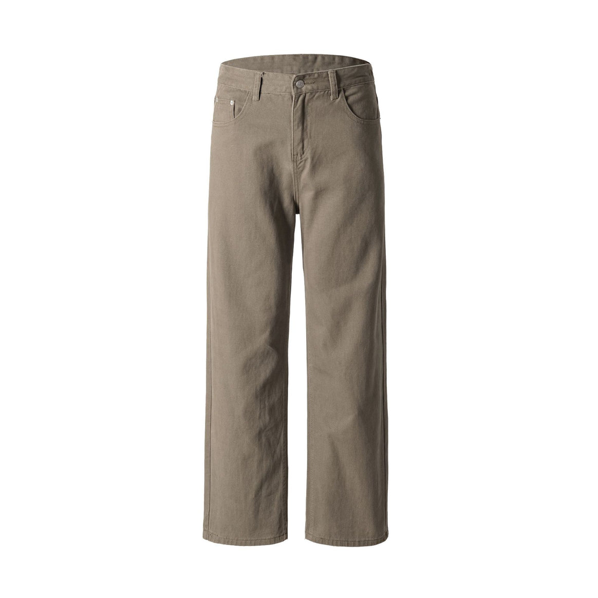 Men's Wide Cotton Jeans with High Waist and Five-Pocket Design Mune Fashion