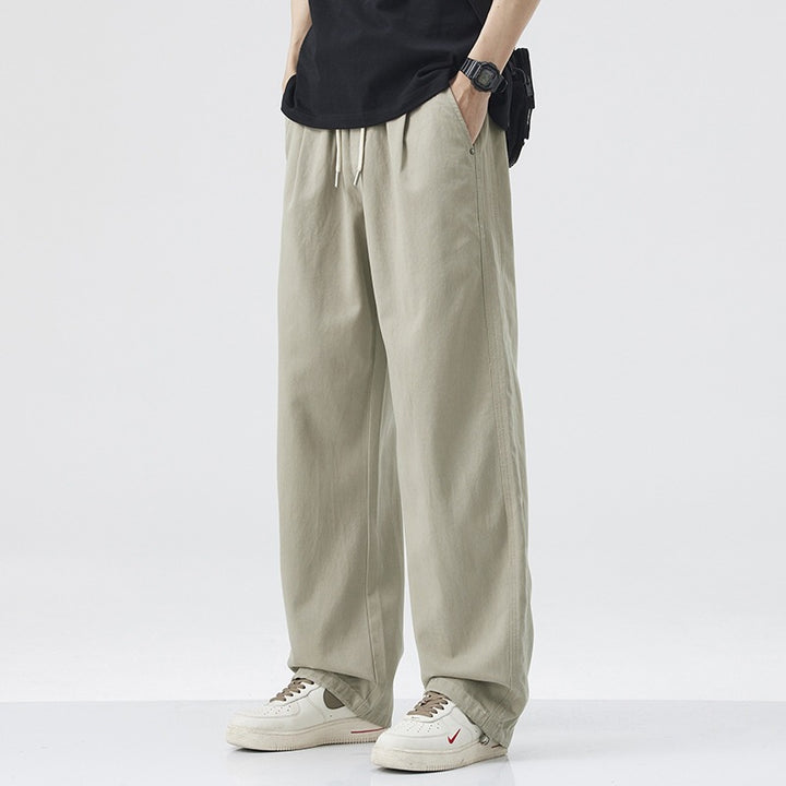 Men Comfortable Wide Cut Relaxed Fit Leisure Pants Mune Fashion
