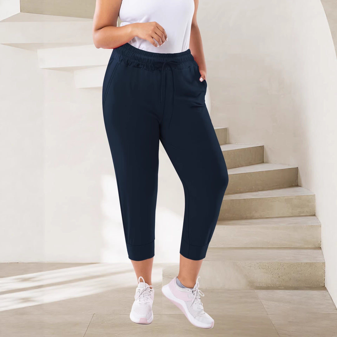 Women's Breathable Ankle Jogger Pants with Drawstring and Pockets Mune Fashion
