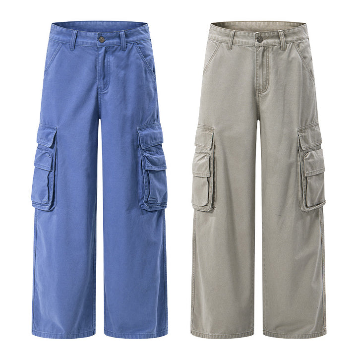 Men's cargo pants with wide cut and large side pockets Mune Fashion
