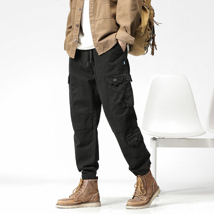 Herren Cargo-Joggerhose mit ergonomischen Kniepaneelen, Tunnelzugbund und elastischen Bündchen Mune Fashion