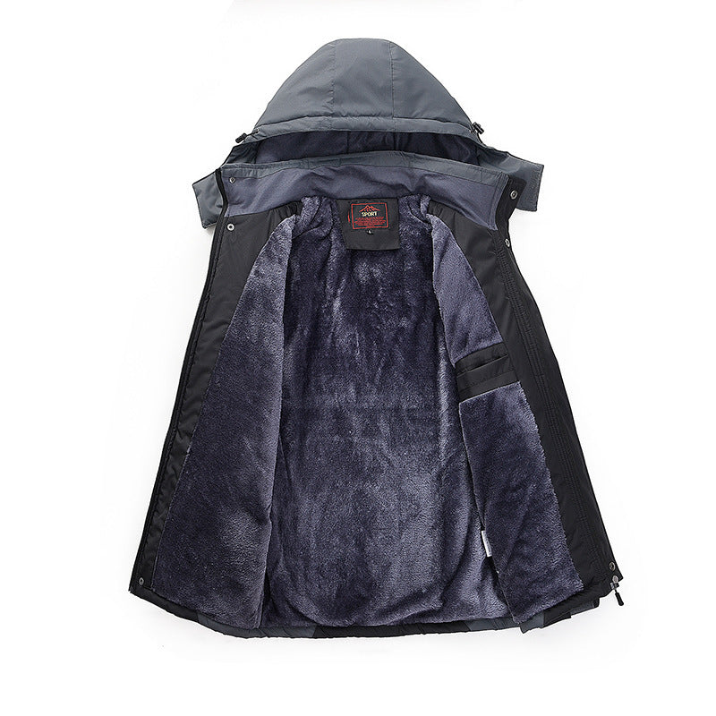 Men's technical outdoor parka with teddy fleece interior lining, welded outer shell and multifunction pockets Mune Fashion