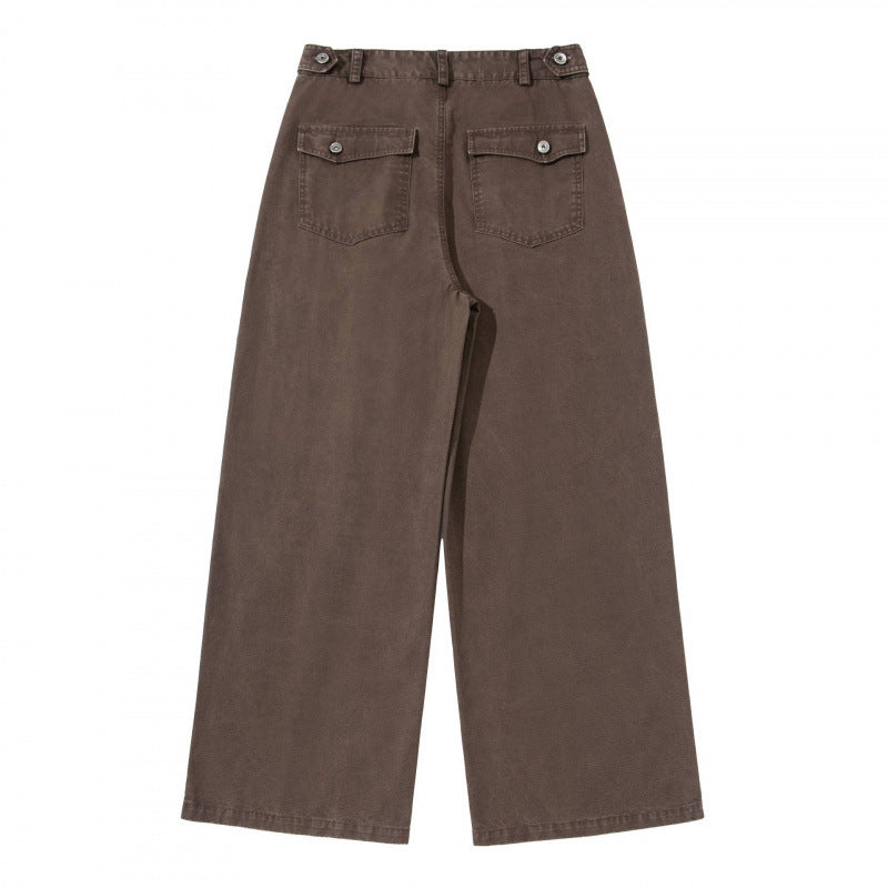 Ladies Wide Pleated Trousers with High Waist and Wide Leg Mune Fashion
