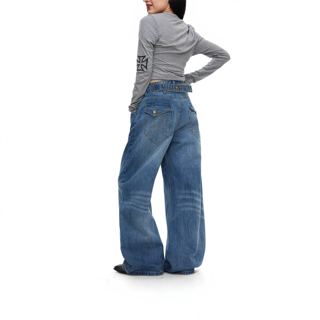 Women's Wide-Cut Jeans Mune Fashion 1787982170