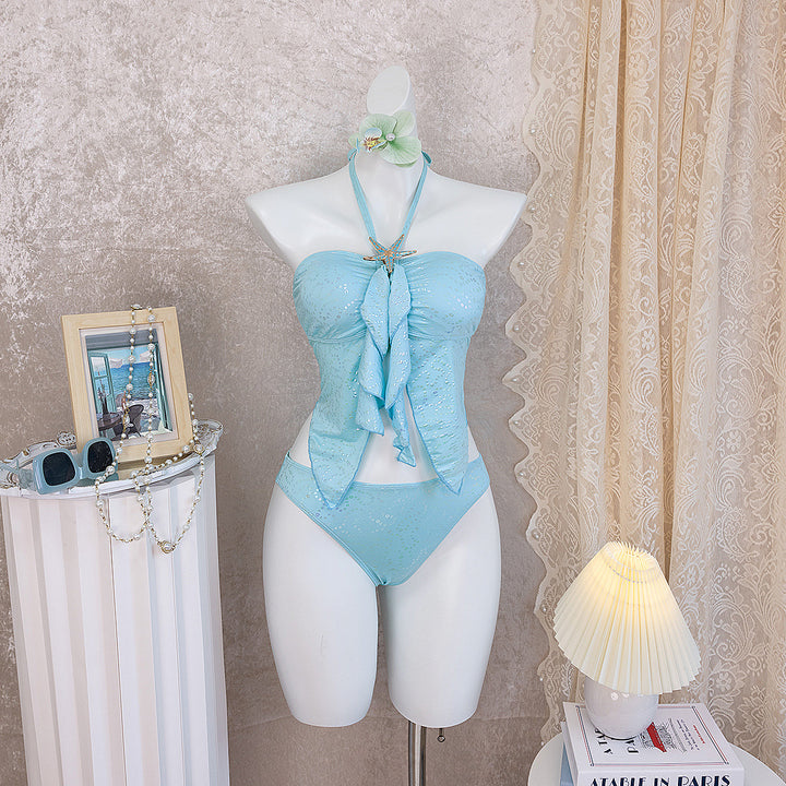 Women's Bandeau Bikini with Ruffles Mune Fashion