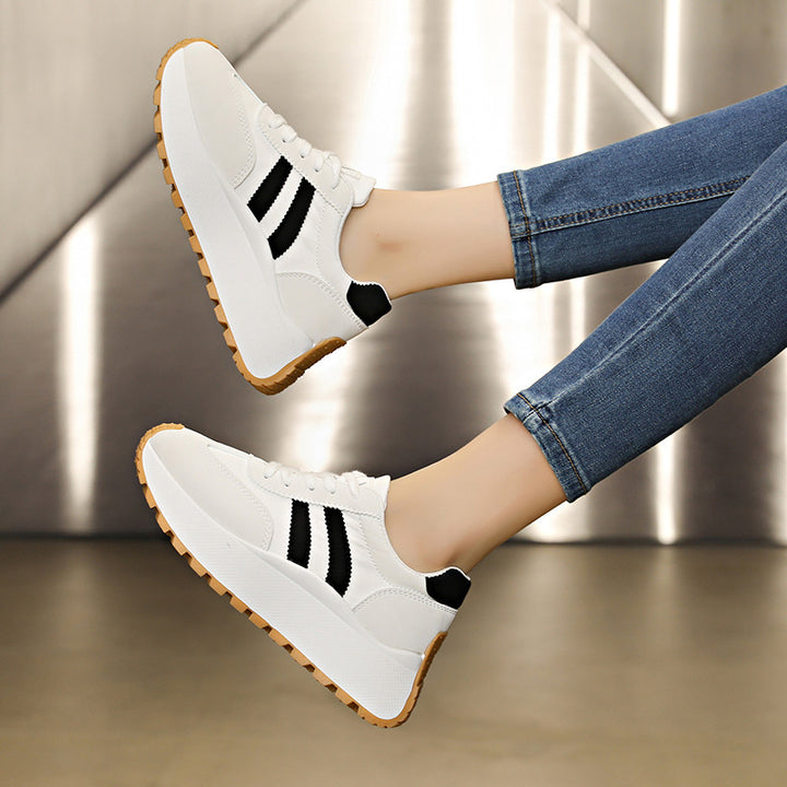 Ladies' nan platform chunky sneakers with reinforced toe cap, profiled rubber outsole, and shock-absorbing EVA midsole Mune Fashion