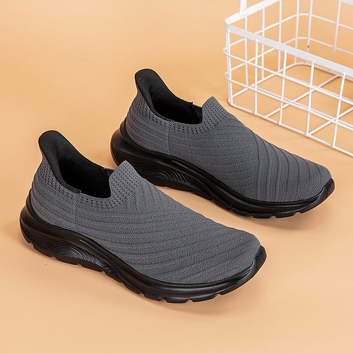 Women's nan elastic knit slippers with cushioned sole Mune Fashion