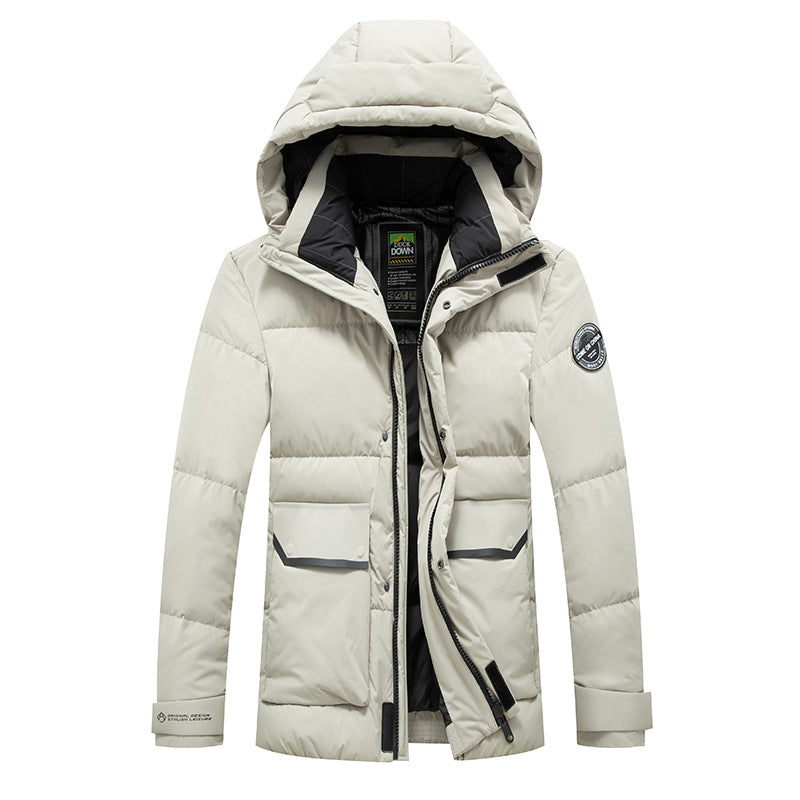 Men's down parka with removable hood and thermal insulation Mune Fashion