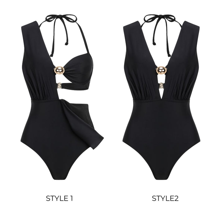 Ladies stylish one-piece swimsuit with attractive ruffle details Mune Fashion