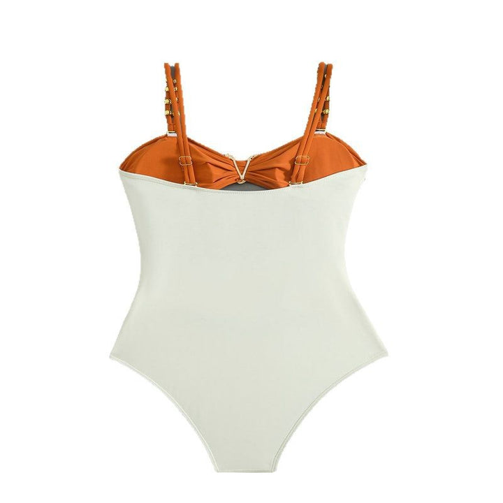 Women’s One-Piece Swimsuit with Elegant Cut-Out and Fashionable Straps Mune Fashion