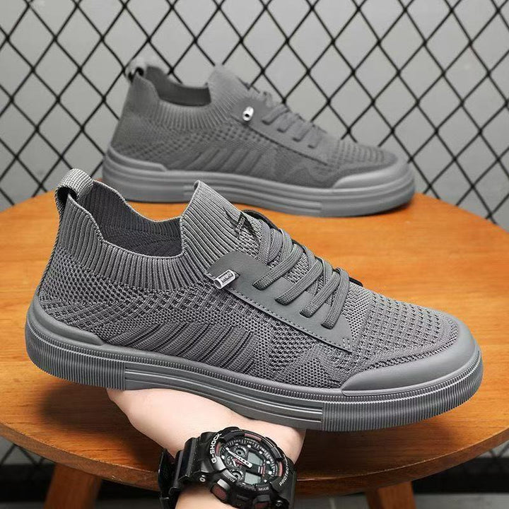 Men's Lightweight Knitted Low-Top Sneaker with Sock-Like Shaft and Elastic Entry Mune Fashion
