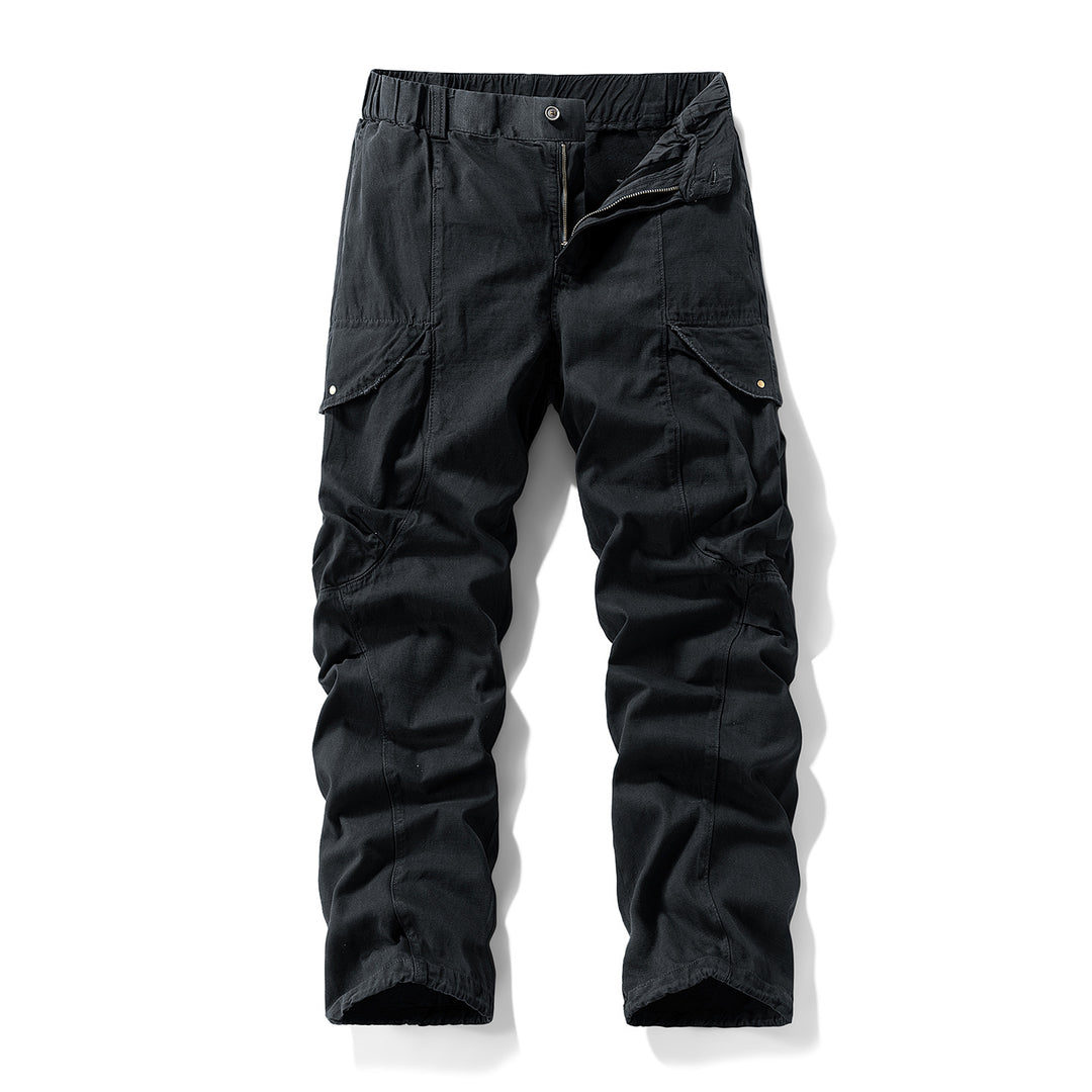 Herren Cargo-Hose im Utility-Look mit elastischem Bund und Knieabnähern Mune Fashion
