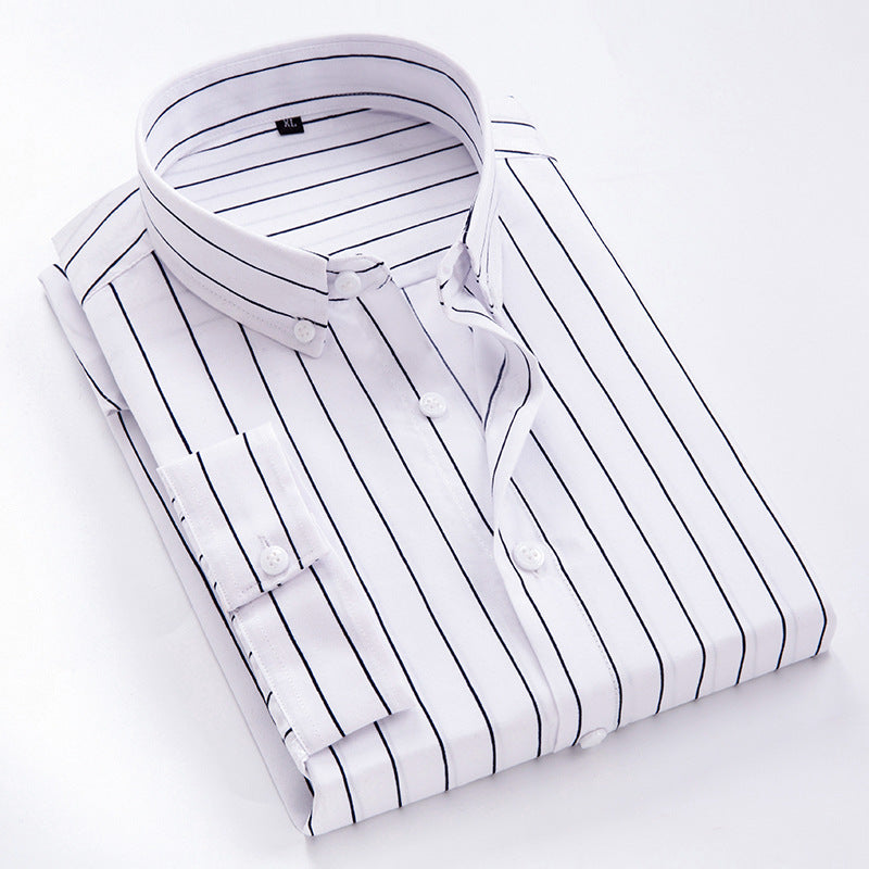 Men's striped business shirt with button-down collar and tailored silhouette Mune Fashion