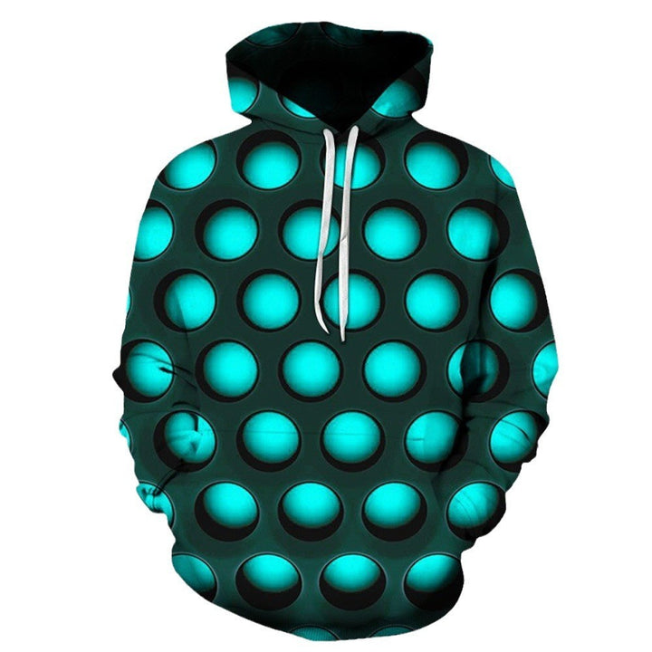 Ladies Creative Hoodie with Geometric Pattern Mune Fashion