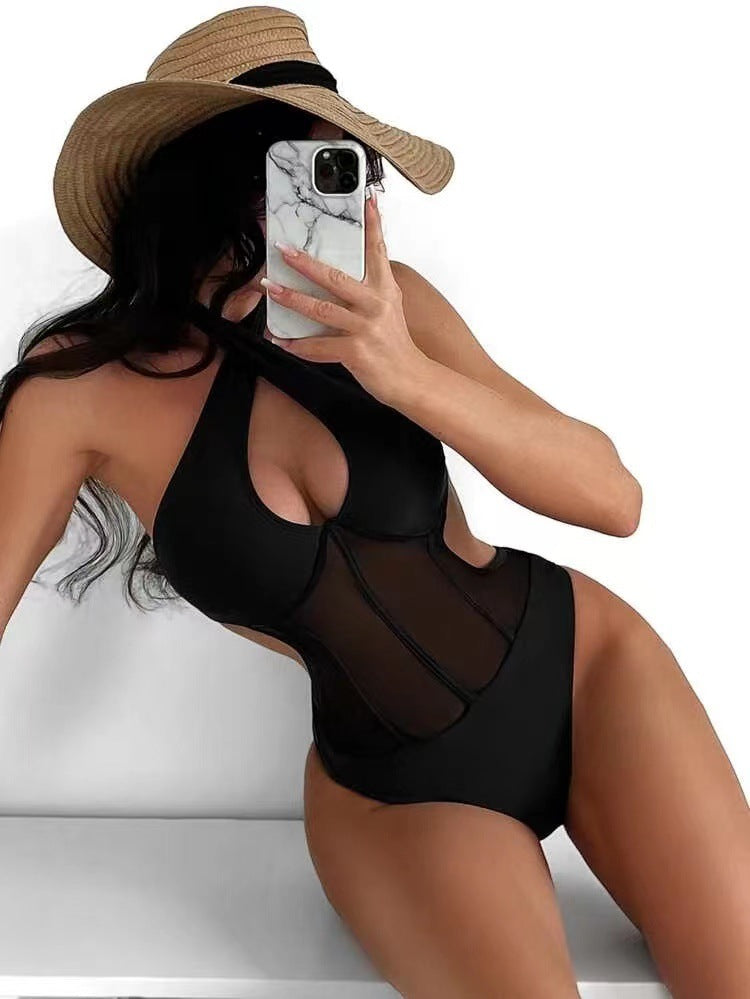 Women Designer Swimsuit with Elegant V-Neck Mune Fashion