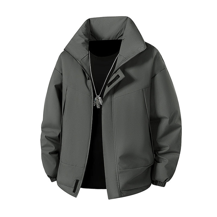 Men's Fashionable Transitional Jacket with High Collar Mune Fashion