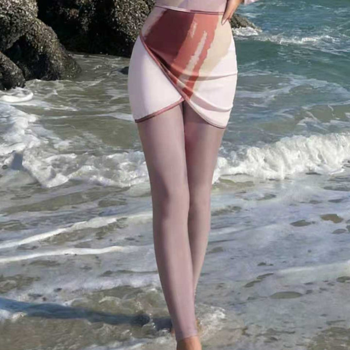 Women's Fashionable Surf Suit with Zip and Elegant Skirt Mune Fashion