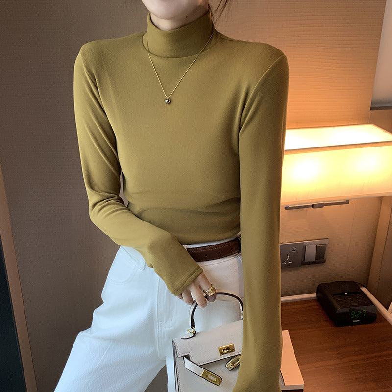 Women Long Sleeve Roll Neck Top Mune Fashion 1787620340