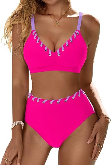 Women's High-Cut Bikini with Lacing Details Mune Fashion