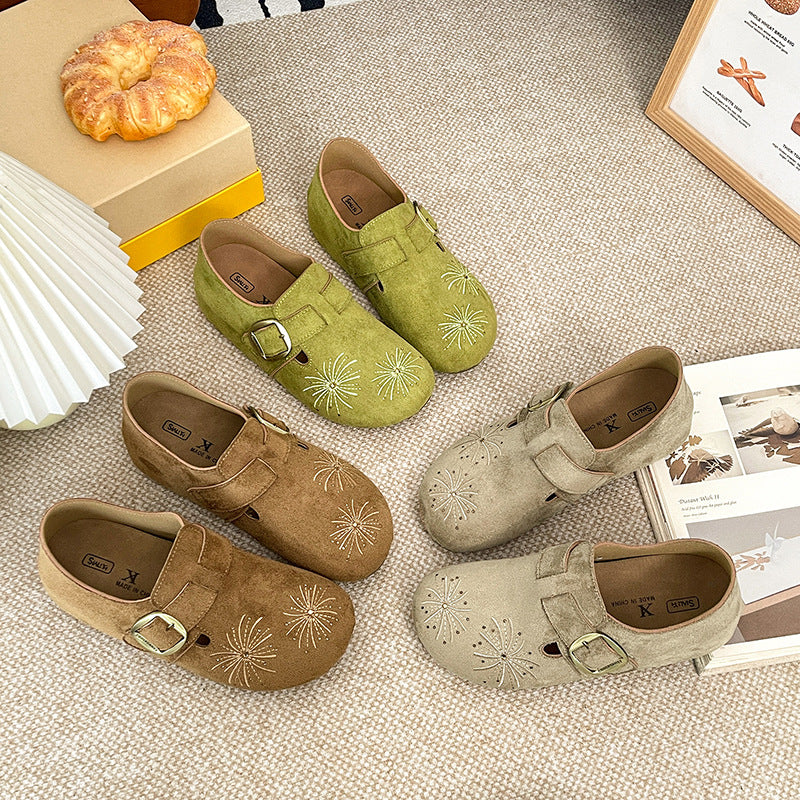 Women Elegant and Comfortable Clogs made from High-Quality Suede Mune Fashion