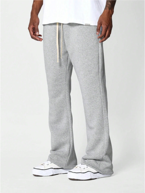 Men's loosely cut jogging pants with straight leg and elastic drawstring waistband Mune Fashion