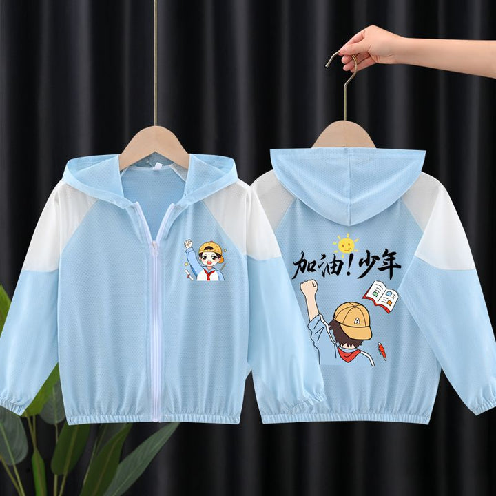 Unisex nan lightweight breathable children's summer jacket with hood and astronaut print Mune Fashion