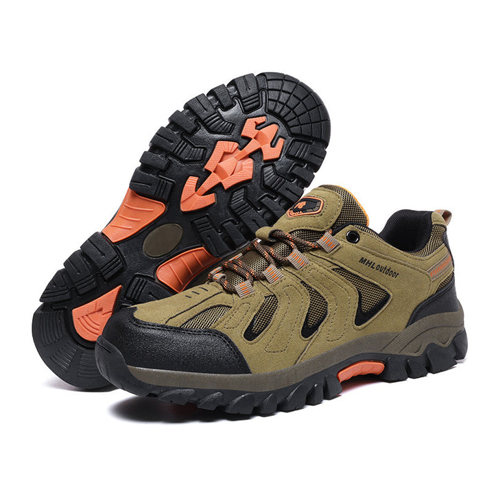 Men's urban outdoor utility lace-up shoe with reinforced protective cap, breathable mesh inserts, and grippy profile sole Mune Fashion