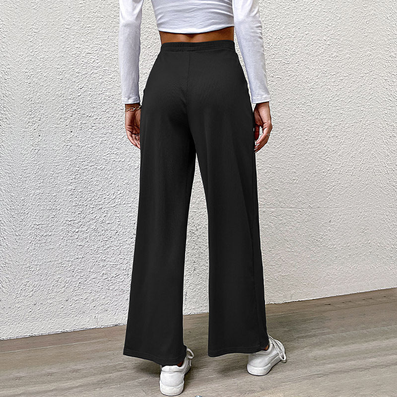 Ladies Wide High-Waist Trousers with Pleats and Palazzo Silhouette Mune Fashion