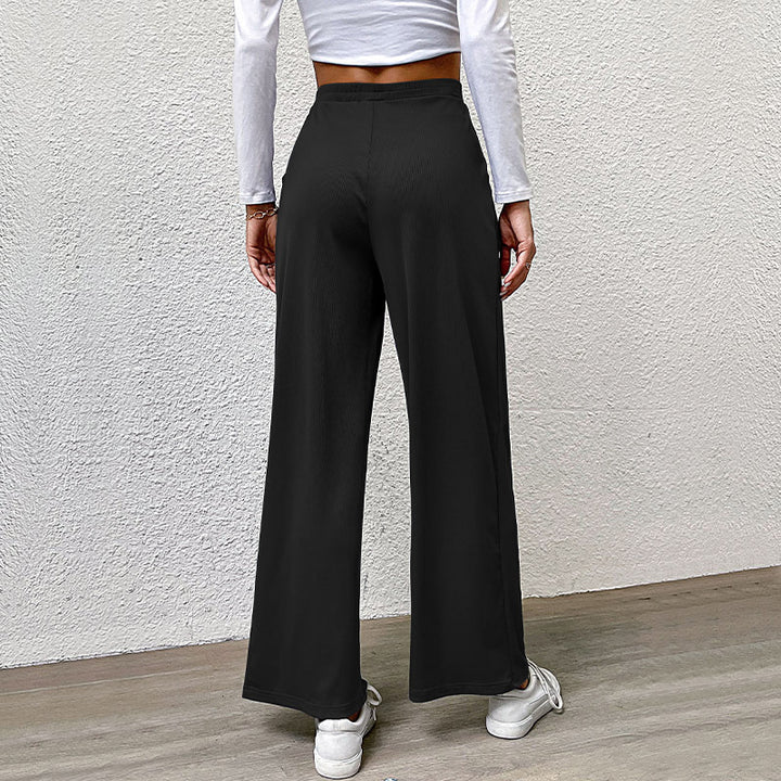 Ladies Wide High-Waist Trousers with Pleats and Palazzo Silhouette Mune Fashion