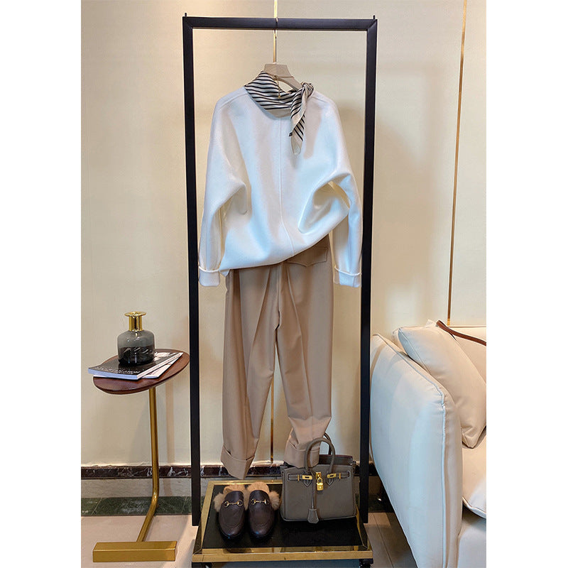 Ladies Elegant and high-waisted trouser with wide leg Drune