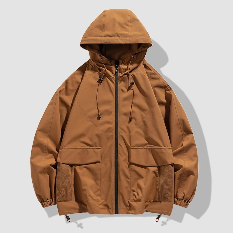 Men's Oversize Utility Softshell Jacket with Hood, Patches & Adjustable Hem Mune Fashion